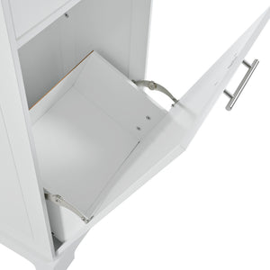 English Elm K&k Rolling Kitchen Island Rubber Wood Top Fluted Cabinet Built-in Charging Station White N707S221571W