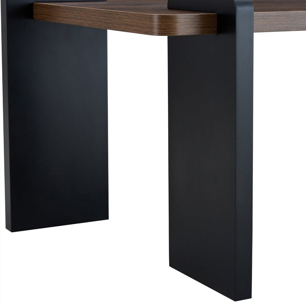 English Elm Walnut-Colored Mdf Coffee Table For Modern Minimalist Living Rooms - Compact & Stylish Centerpiece W3226P279056-GIGA