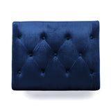 Christopher Knight Home® - Noble House - Kimiko Tufted Navy Blue Velvet Ottoman