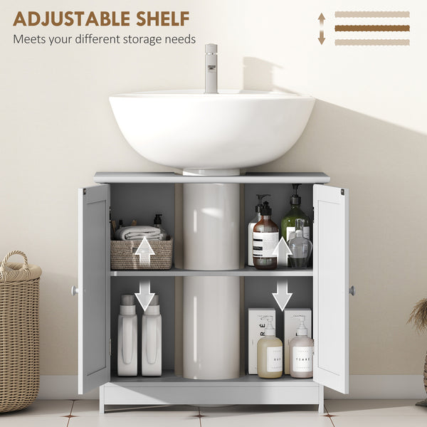 English Elm Bathroom Under Sink Cabinet Dark Green Mdf with Double Doors and Adjustable Shelf T3971P405341