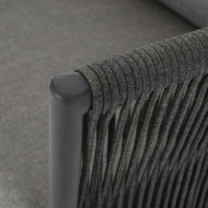 English Elm Christopher Knight Home® - HANFORD Woven Rope Club Chair in Grey — Durable Outdoor/Indoor Accent Seat with Compact 28.5x27.5x18.5" 65989.00GRY