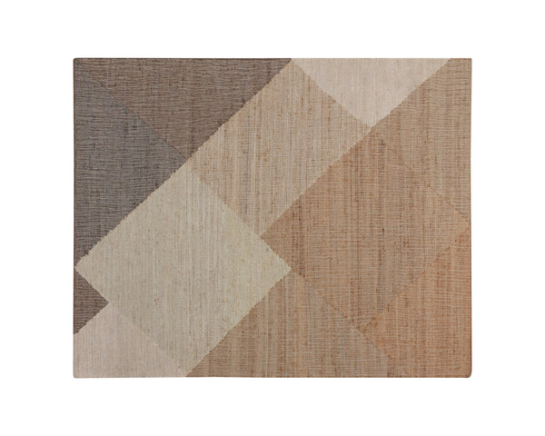 Sunpan Oswego Hand-woven Rug - Artisan-crafted Geometric Design In Natural And Sage Tones For Any Space Taupe Jute Blend 111979
