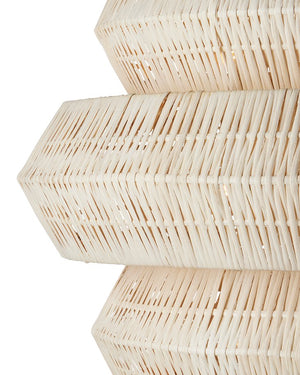 Currey & Company Antibes Grande White Chandelier - Stunning Bleached Rattan Design With 18 Lights For Bright Elegance Natural Rattan ,Wrought Iron 9000-1315-currey-company