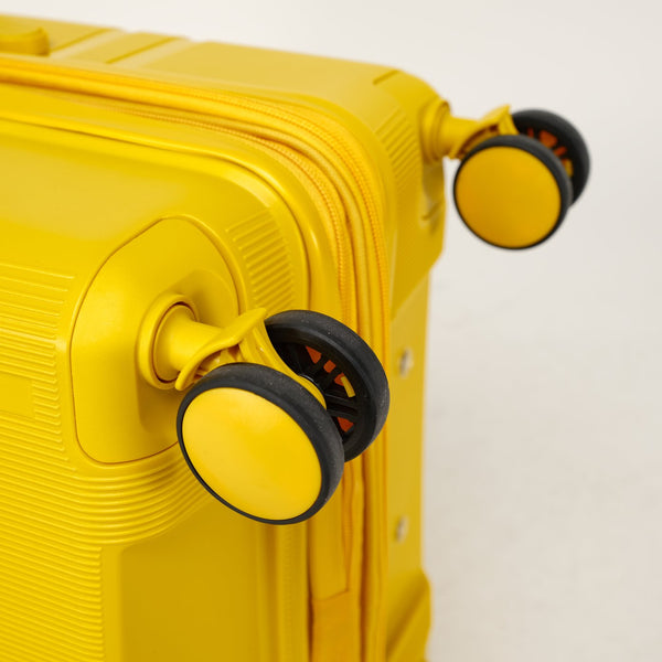 English Elm 6-piece Hard Shell Spinner Luggage Set Expandable Polypropylene with Combo Lock Yellow T3292P327098