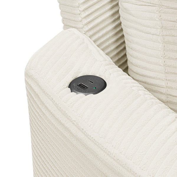 English Elm Oversized Double Chaise Lounge Sofa With Usb Ports & Deep Seating For Ultimate Comfort, Beige N719S002160A-GIGA