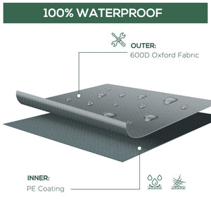 English Elm Outsunny 97" Waterproof Heavy-Duty Outdoor Sectional Sofa Cover - All-Weather Protection In Gray W2225P174315-GIGA