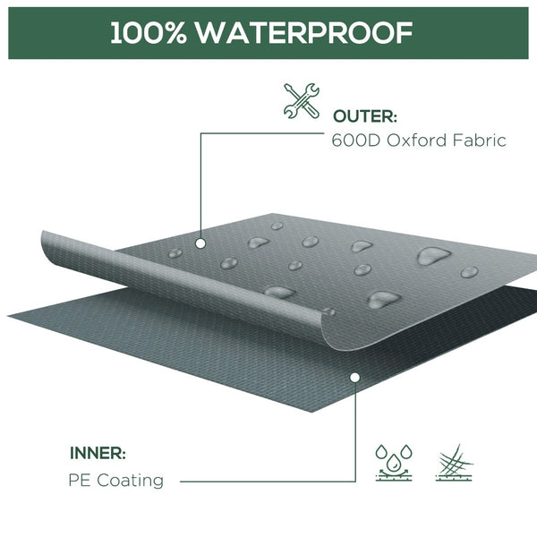 English Elm Outsunny 97" Waterproof Heavy-Duty Outdoor Sectional Sofa Cover - All-Weather Protection In Gray W2225P174315-GIGA