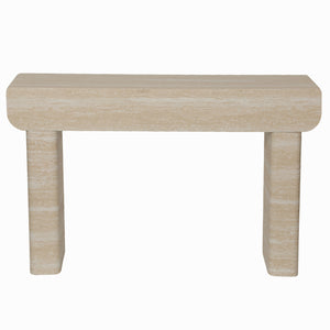 English Elm Entryway Console Table with Fluted Drawers Woodgrain Finish for Hallway or Living Room W3040P428693