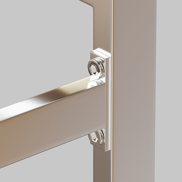 English Elm 51" Modern Minimalist Rectangular Glass Dining Table for 4-6, 8mm Tempered Top with Chrome Legs, Sleek Desk W3732P369039