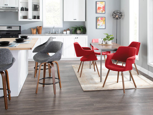 English Elm Fixed-height Swivel Counterstools with Bentwood Frame and Upholstered Seat Set of 3 B202S02015