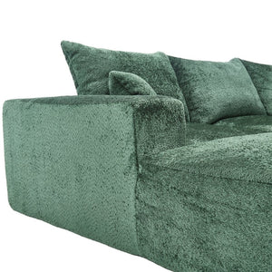 English Elm United Stylish L-Shaped Chenille Sofa - Cozy, Spacious Seating For Family Gatherings & Movie Nights W1568S00124-GIGA