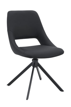 English Elm Dining Chairs Set Of 2 - Stylish Swivel Design With High Back, Durable Leather, Ideal For Modern Spaces W3493P347182