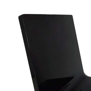 English Elm Iris Black Acrylic Z-Chair — Modern Glam Solid Seat & Back, Sleek Z-Design Accent Seating for Home 94 B2740P368964