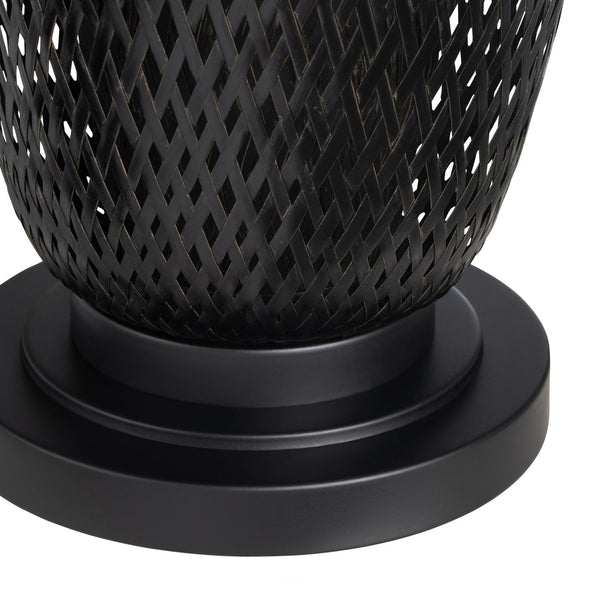 Crestview Collection 31.75"H Elegant Rattan Table Lamp With Woven Design, Tapered Shade, And 3-way Socket For Versatility   Cvnam772a