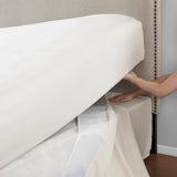 Madison Park Simple Fit Casual Wrap Around Adjustable Bedskirt MP11-5365 Ivory