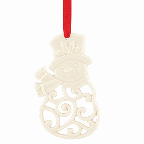 Lenox Snowman Charm Ornament Ivory, IVORY PORCELAIN 853717