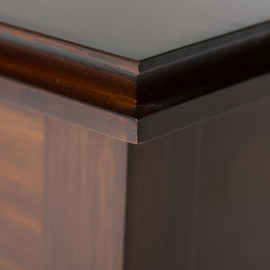 English Elm Artisan End Table - Handcrafted Russet Brown Solid Wood With Drawer For Versatile Living Space Use B136P159464