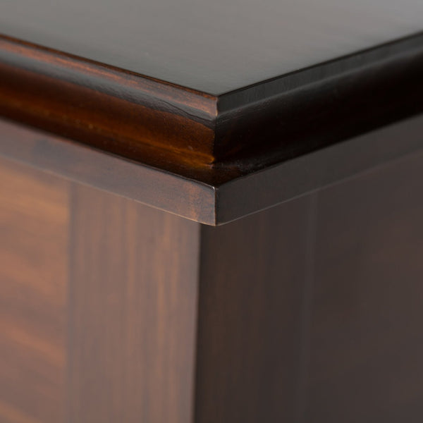 English Elm Artisan End Table - Handcrafted Russet Brown Solid Wood With Drawer For Versatile Living Space Use B136P159464