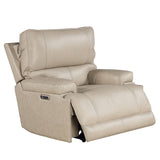 Parker House Parker Living Whitman - Verona Linen - Powered By Freemotion Cordless Power Recliner Verona Linen Top Grain Leather with Match (X) MWHI#812PH-P25-VLI