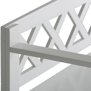 English Elm Amherst Solid Wood Entryway Storage Bench - Elegant White Seating With Hidden Storage & Style B136P158269