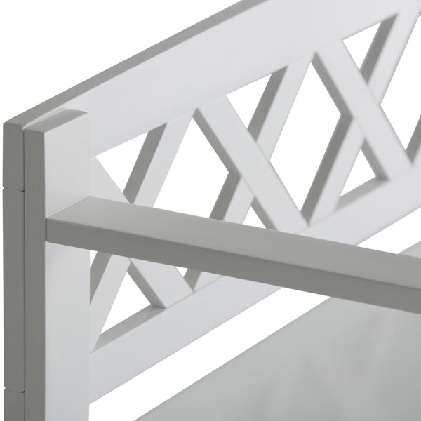 English Elm Amherst Solid Wood Entryway Storage Bench - Elegant White Seating With Hidden Storage & Style B136P158269