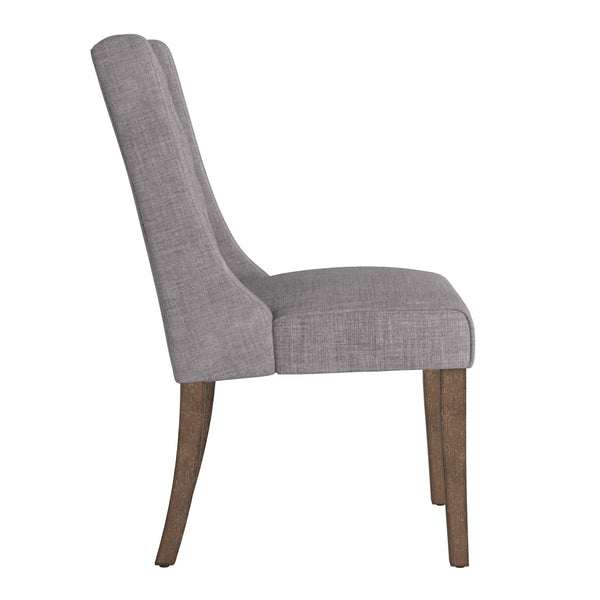 Homelegance By Top-Line Griffin Tufted Wingback Hostess Chairs (Set of 2) Natural Rubberwood