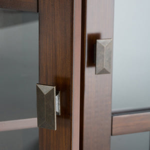 English Elm Artisan Low Storage Cabinet - Handcrafted Solid Wood In Russet Brown - Versatile & Elegant Design B136P159469