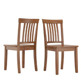 Homelegance By Top-Line Lorren Mission Back Wood Dining Chairs (Set of 2) Natural Rubberwood