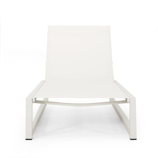 English Elm Christopher Knight Home® - Venice Chaise Lounge - Adjustable, Lightweight, Weather-Resistant Poolside Comfort With Mesh Seating 61698.00WWHIMP2