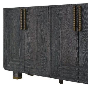 English Elm Trexm Vintage Fluted Sideboard with Soft Close Doors and Ash Wood Grain Finish N715P289209B