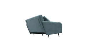 English Elm Leandro Convertible Loveseat Sleeper Foam Cushions Iron Legs Studio Apartment Sofa Gray B2749P413200