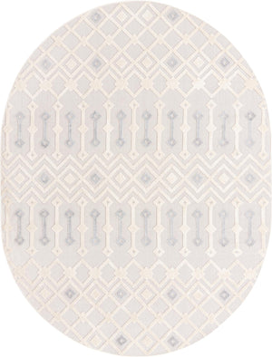 Unique Loom Arlo Lenny Machine Made Tribal Rug Sandy Beige, Beige/Gray 7' 10" x 10' 0"