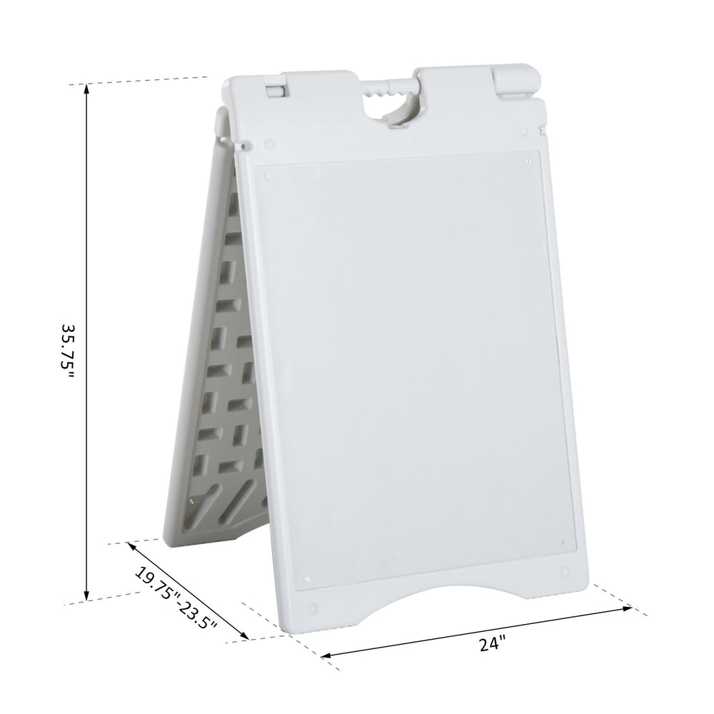 English Elm Frame Double Sided Outdoor Sandwich Board Weatherproof Hdpe Sidewalk Sign with Ballast Base T3971P385780
