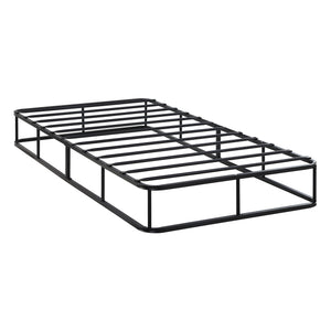 English Elm Twin Metal Mattress Foundation with Textured White Cover, 350lb Capacity, 38" x 74" x 8.5"H Support Frame B011P197734