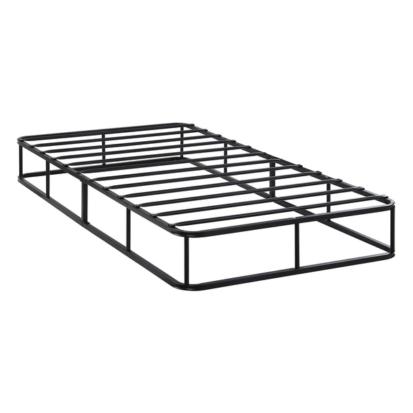 English Elm Twin Metal Mattress Foundation with Textured White Cover, 350lb Capacity, 38" x 74" x 8.5"H Support Frame B011P197734