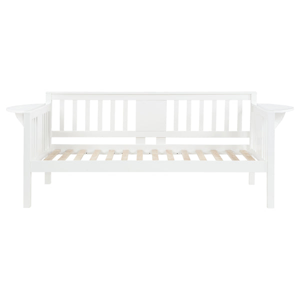 English Elm Albany Twin Daybed with Drop-Down Side Tables, White Wood Slat Design for Teens, Office & Guests B062P358373