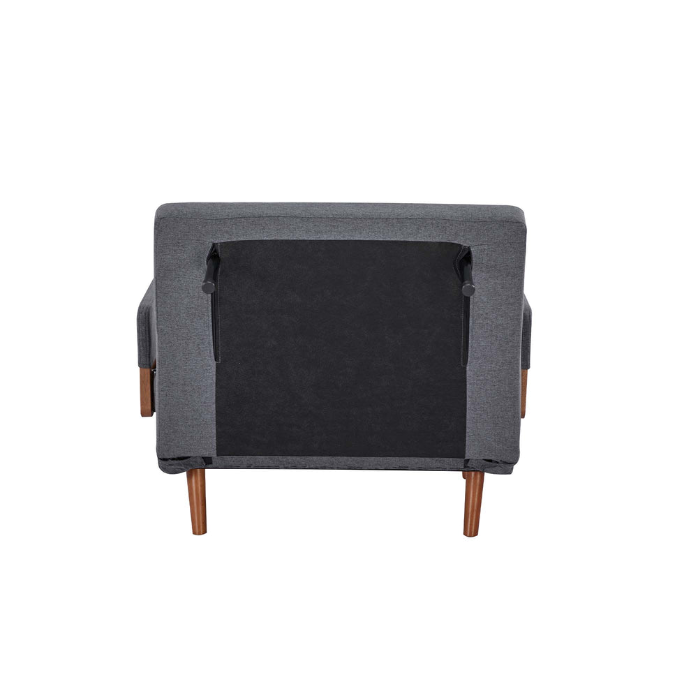 English Elm TRIO Modern convertible sleeper sofa bed with breathable linen, 3-level recline, silent hinges, space-saving Grey W3391P325007