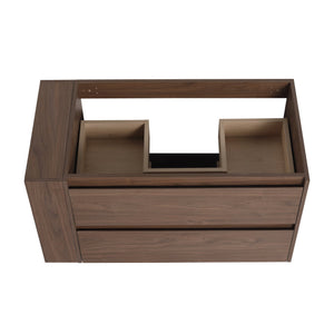 English Elm 36"Wall Modern Bathroom Vanity Cabinet with Adjustable Side Shelf, Soft-Close 2/3 Drawers, Water-Resist W999P168517