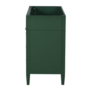 English Elm 36'' Modern Bathroom Vanity Cabinet with Tip-Out Drawer, Adjustable Shelf, Smooth Metal Slides, Solid Wood Frame Green N710P186084F