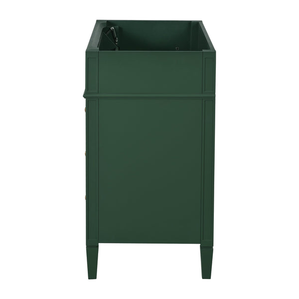 English Elm 36'' Modern Bathroom Vanity Cabinet with Tip-Out Drawer, Adjustable Shelf, Smooth Metal Slides, Solid Wood Frame Green N710P186084F
