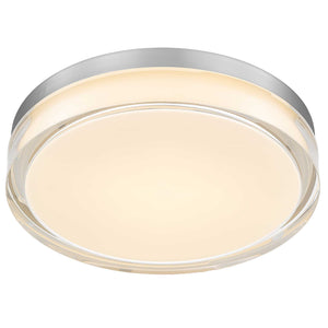 English Elm 12-inch Flush Mount Ceiling Light Dimmable Led Frosted Acrylic Matte Modern Fixture Chrome B370P398959
