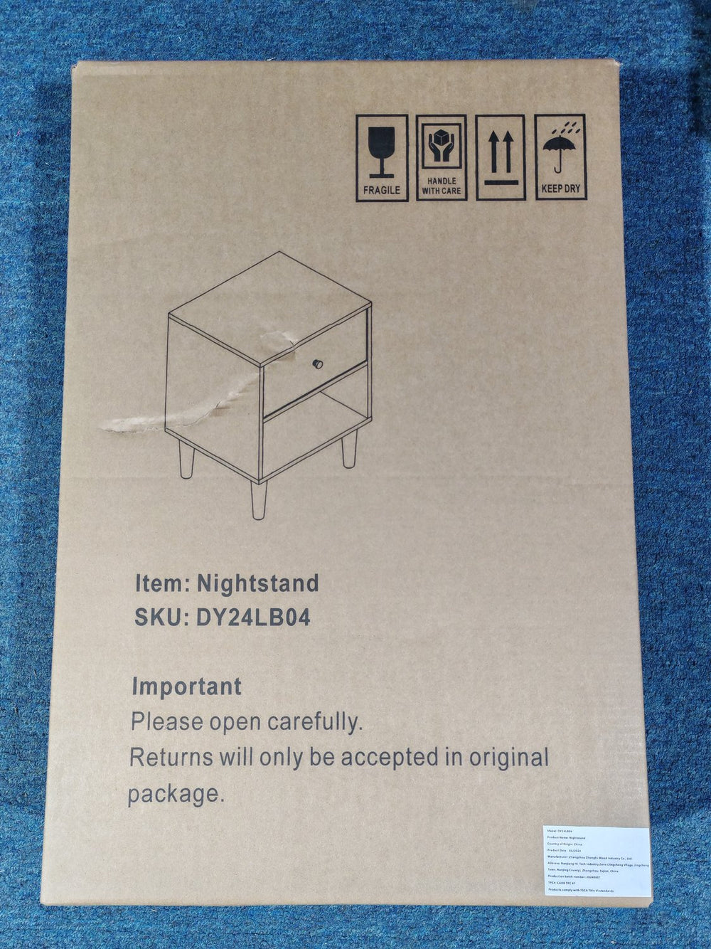 English Elm 23.22''H White Wooden Nightstand with Drawer & Open Shelf, MDF Construction, Compact Storage for Kids Adults W808P212703