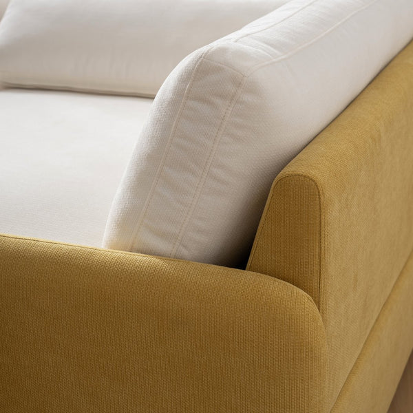 English Elm 50*43" Oversized Chenille Armchair Deep Lounge Seat Modern Minimalist Living Room Chair Cream,Yellow N723S5042L