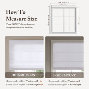 English Elm 1Pc 34X64" Cordless Roman Blind - Galen Matte Fabric For Light Control, Privacy & Modern Decor B035P341202