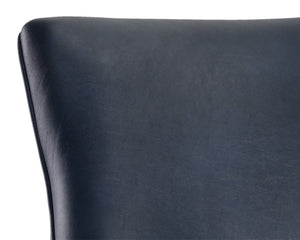 Sunpan Florence Dining Chair Set of 2 - Elegant Fabric, Rustic Bronze Frame, Diamond Stitched Back Design Bravo Admiral