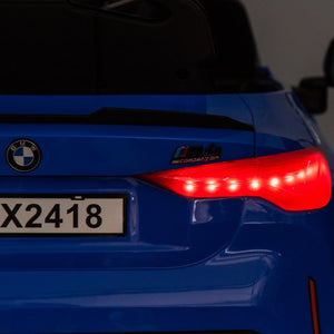 English Elm Bmw M4 Licensed Kids Ride on Car with Parental Remote Dual Motors and Led Lights Blue W1578P214204