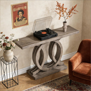 English Elm Modern Farmhouse Console Table Slim Wood Grain Entryway Sofa Accent Piece T3971P452583