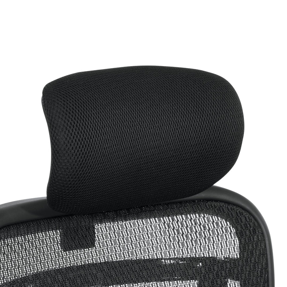 OSP Home Furnishings Optional Mesh Headrest for Space Seating 818 Series with Ergonomic Ratchet Adjustment HRM818