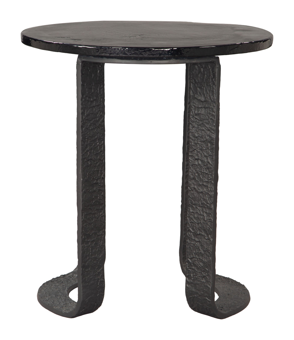 Zuo Modern Divin Side Table Black - Modern Recycled Glass & Aluminum Design For Chic Living Spaces & Decor Black Recycled Sand Cast Glass,Aluminum 110616-zuo-modern