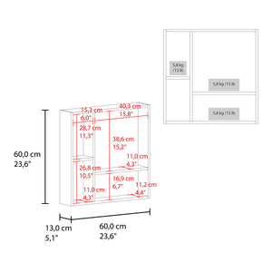 English Elm Sines Wall Mounted Mirrored Medicine Cabinet Four Shelf Humidity Resistant Bathroom Storage B070P487561